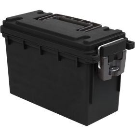 Stackable Lockable Ammo Storage Box Black Water And Dust Resistant Dry Box For Hunting Gear And Bullets (Option: BLACK)