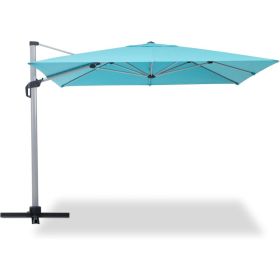 11' X 11' Ft Cantilever Patio Umbrella 360  Rotation   Integrated Tilting System Offset Umbrella   Fade-resistant  Waterproof For Garden Poolside (Option: GREEN)
