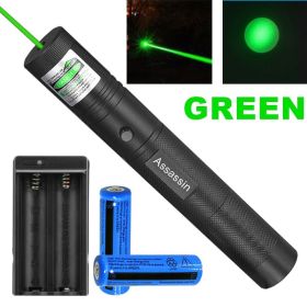 900Miles Green Laser Pointer Pen Light 532nm 1 MW Lazer Rechargeable Torch Charger Battery (Option: GREEN)