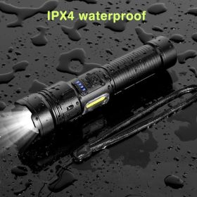 LED Rechargeable Flashlight (Option: BLACK)