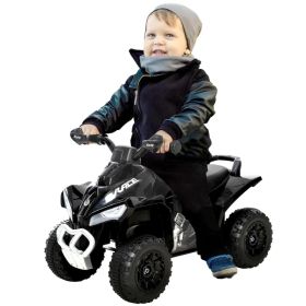 No Power 4 Wheels Ride on Toy for Kids, Foot To Floor Slider Toddler Ride-on Car with Music, Lightening, for 18-36 Months Black (Option: BLACK)